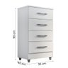 Cômoda Flávia 4 Gavetas Branco Branco - 5