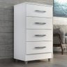 Cômoda Flávia 4 Gavetas Branco Branco - 1