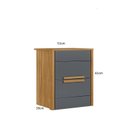 Ver imagem 3 de Mesa de Cabeceira 02 Gavetas Dhara