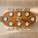 Ver imagem 2 de Mesa de Jantar Oval 8 Lugares 210cm Tali CabeCasa MadeiraOriginals Marrom Cinamomo
