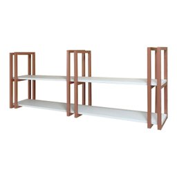 Prateleira Estilo Industrial Casa Suspensa Rose e Branca - 5