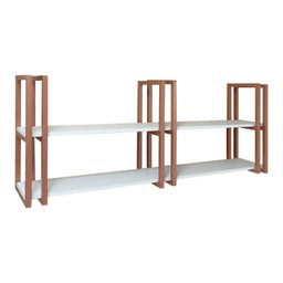 Prateleira Estilo Industrial Casa Suspensa Rose e Branca - 4