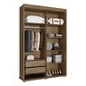 Roupeiro Milão Solteiro 100% Mdf: Castanho - 2