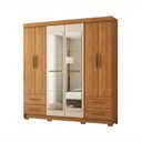 Ver imagem 3 de Guarda-roupa Vitorino 6 Portas e 4 Gavetas com Espelhos
