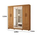 Ver imagem 4 de Guarda-roupa Vitorino 6 Portas e 4 Gavetas com Espelhos