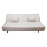 Sofá Cama Silver 3 Lugares Reclinável 1,93 Corino Bege - Vs Decor - 3