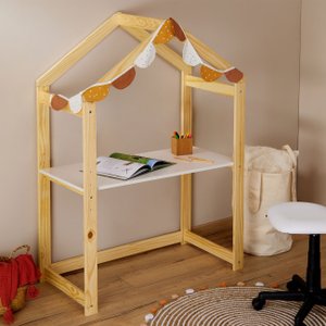 Mesa Infantil Escrivaninha Desenho Madeira Montessoriana Mesa Regulável Cabana Lia