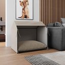 Ver imagem 1 de Casinha De Cachorro Pet Tati Raças Pequenas - Bege - Preto