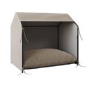 Ver imagem 3 de Casinha De Cachorro Pet Tati Raças Pequenas - Bege - Preto