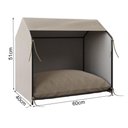 Ver imagem 2 de Casinha De Cachorro Pet Tati Raças Pequenas - Bege - Preto