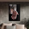 Quadro Decorativo Conceito Mão de Jesus com Moldura Preto - 200x120 Cm - 1