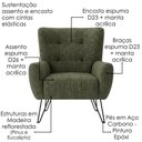 Ver mais imagens de Poltrona Decorativa Malta Pes Ferro Linho Color Trend Tca 307 Moll