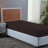 Lençol Solteiro 400 Fios Avulso Macio Aveludo Cama Infantil com Elástico:marrom - 1