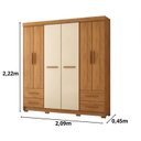 Ver imagem 4 de Guarda-roupa Vitorino 6 Portas e 4 Gavetas