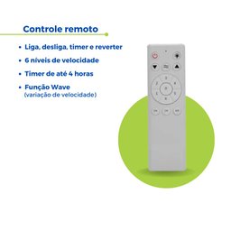 Ventilador Teto com Controle Remoto Dupla Face Funcão Timer - 6