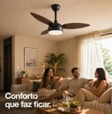 Ver imagem 2 de Ventilador Teto com Controle Remoto Dupla Face Funcão Timer