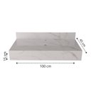 Ver imagem 5 de Bancada de Porcelanato para Banheiro Bless para Cuba de Apoio | Sobrepor 100cm Gold