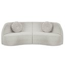 Ver imagem 5 de Sofá Decorativo 3 Lugares 240cm com Almofadas e Poltrona Zion M22 Bouclê Branco - Mpozenato