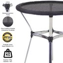 Ver imagem 4 de Mesa Ascoli em Alumínio Com o Tampo Tramado Para Cozinha, Edícula, Jardim e Piscina Trama Original