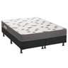 Cama Box King: Colchão Espuma Ortobom D33 Light + Base Crc Suede Gray(186x198) - 1