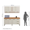 Ver imagem 4 de Cozinha Completa 7 Portas 3 Gavetas Atenas Kaiki Móveis