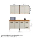 Ver imagem 3 de Cozinha Completa 7 Portas 3 Gavetas Atenas Kaiki Móveis