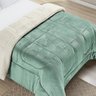 Edredom King Coberdrom Dupla Face Sherpa Mantinha Everest - Verde Agua - 1