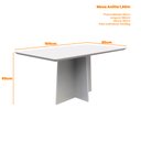 Ver imagem 4 de Conjunto Mesa de Jantar 1,60m Anitta Tampo Mdf com Vidro e 6 Cadeiras Ana Ypê/preto/ja03 - New Ceval