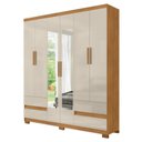 Ver imagem 3 de Guarda Roupa San Diego 6 Portas e 4 Gavetas com Espelhos