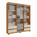 Ver imagem 2 de Guarda Roupa San Diego 6 Portas e 4 Gavetas com Espelhos
