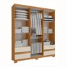 Guarda Roupa San Diego 6 Portas e 4 Gavetas com Espelhos - 2
