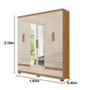 Ver imagem 4 de Guarda Roupa San Diego 6 Portas e 4 Gavetas com Espelhos