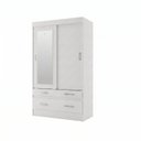 Ver imagem 2 de Guarda Roupa 2 Portas Deslizantes e 4 Gavetas com Espelho Marel Branco