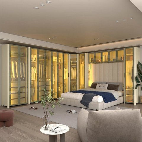 Modulado com 16 Portas 430,6cm x 240cm 100% MDF Innova Bege/Off White