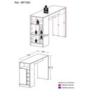 Ver imagem 5 de Bar Bancada com Adega e 1 Porta Multimóveis MP1062