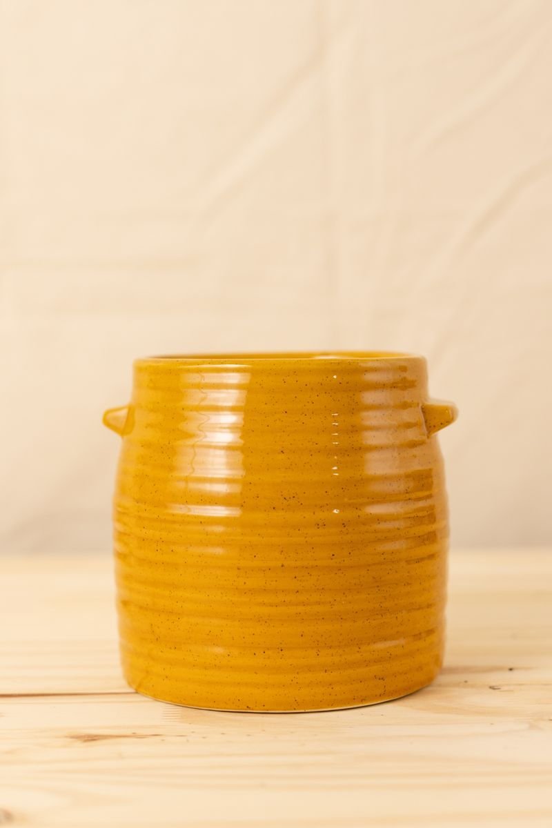 Vaso Glaze Amarelo M - 3