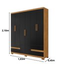 Ver imagem 4 de Guarda Roupa San Diego 6 Portas e 4 Gavetas
