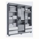 Ver imagem 2 de Guarda Roupa San Diego 6 Portas e 4 Gavetas