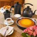 Ver imagem 4 de Jogo Bule Leiteira Açucareiro Chaleira e Forma para Bolo