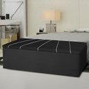 Ver imagem 1 de Calçadeira Baú Berlim Casal 140 Cm Suede Preto - MV Estofados Shop