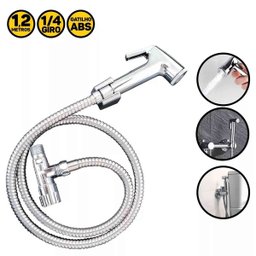 Ducha Higienica Chuveirinho Banheiro Box Mangueira Cromada Flexivel Completo Suporte Casa Lavabo - 4