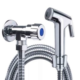 Ducha Higienica Chuveirinho Banheiro Box Mangueira Cromada Flexivel Completo Suporte Casa Lavabo - 2