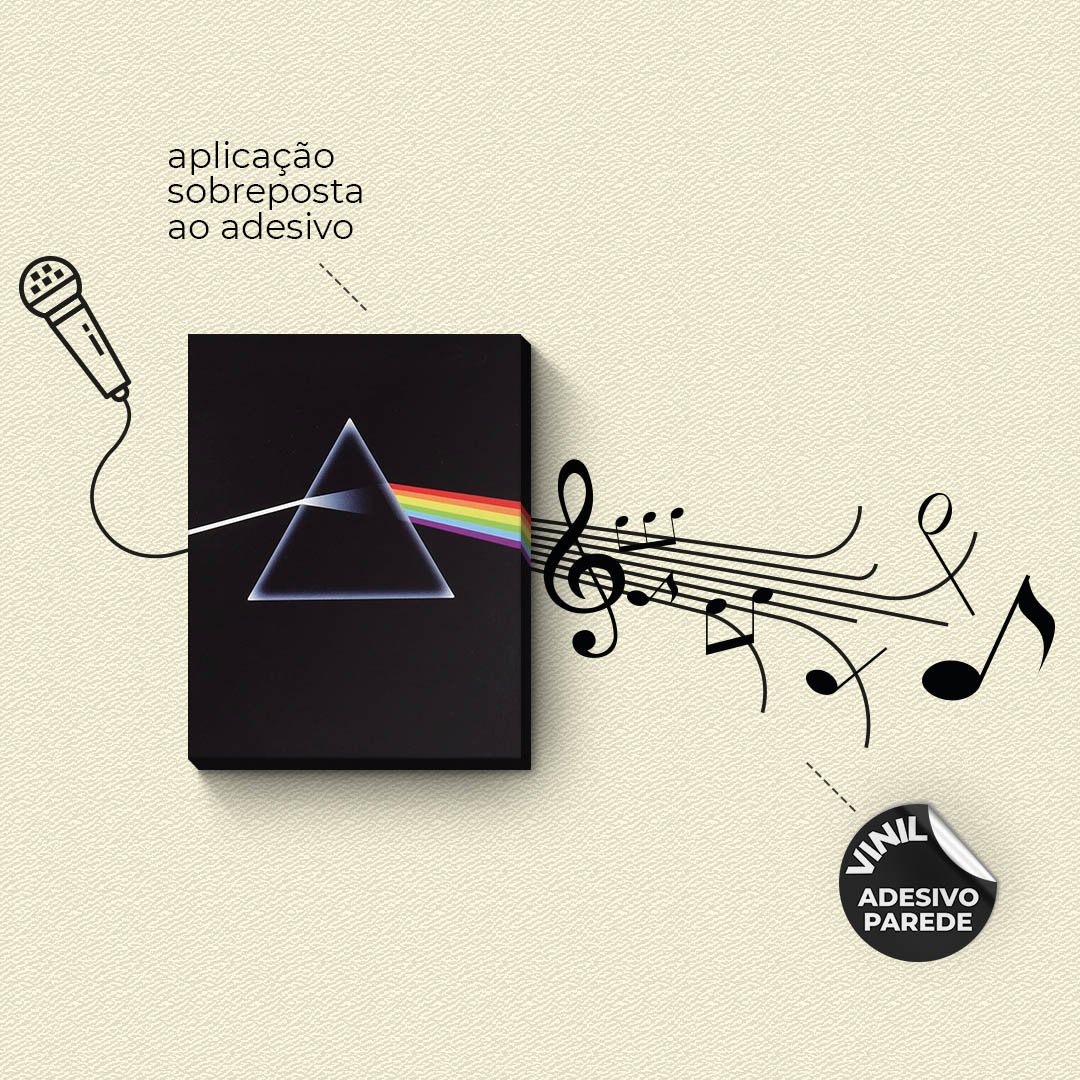 Dark Side of The Moon - Wall concept, montagem entre quadros com 1 peça + adesivo vinil recortado -  - 3