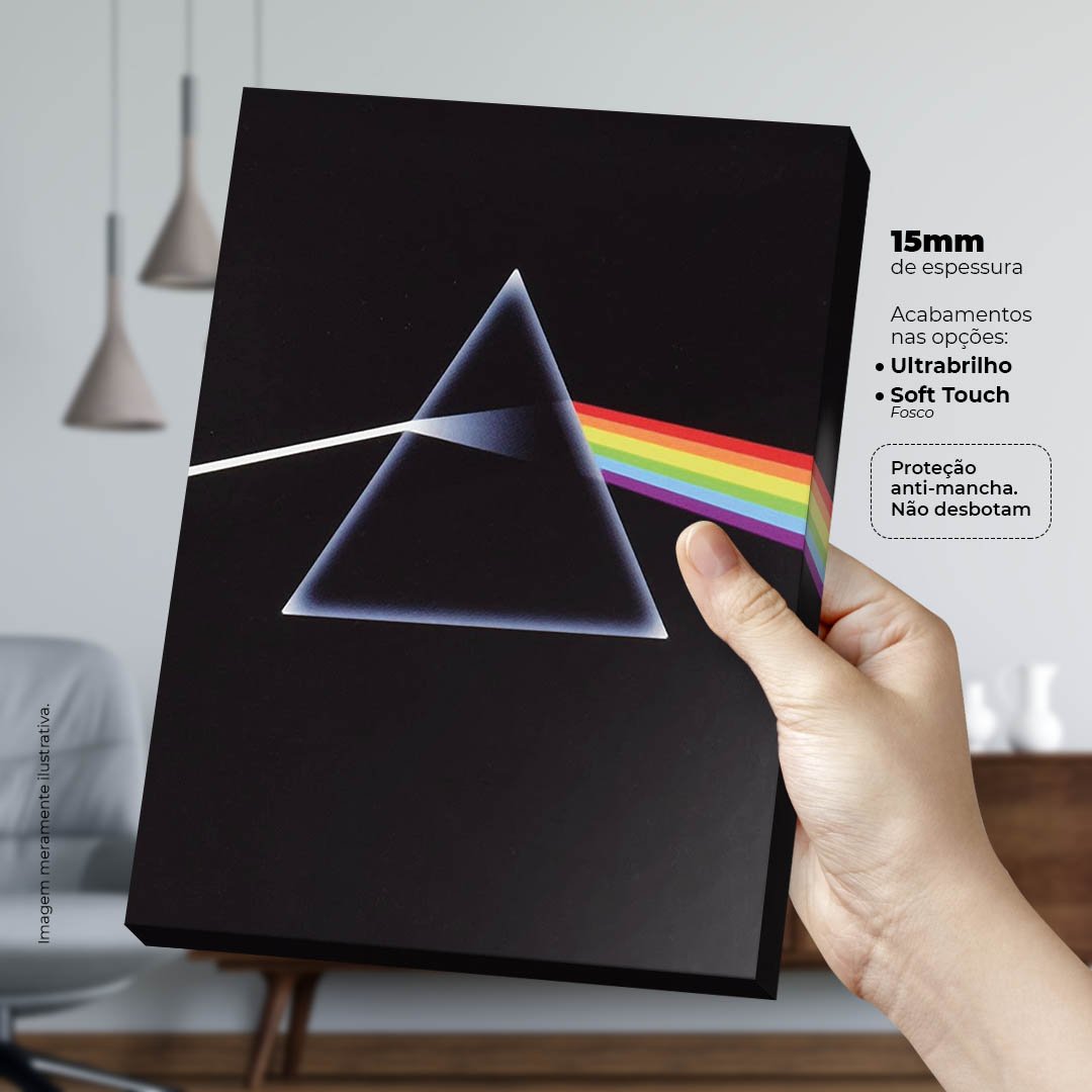 Dark Side of The Moon - Wall concept, montagem entre quadros com 1 peça + adesivo vinil recortado -  - 4