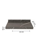 Ver imagem 3 de Prateleira de Vidro para Banheiro 80cm Unique Calacata