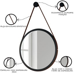 Aparador e Mesa de Centro Rebeca Com Espelho Adnet 67cm C05 White/Freijó - Mpozenato - 9