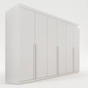 Ver imagem 3 de Guarda-Roupa Casal 6 Portas 8 Gavetas Florianópolis 100% MDF Branco/Neve