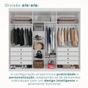 Ver imagem 6 de Guarda-Roupa Casal 6 Portas 8 Gavetas Florianópolis 100% MDF Branco/Neve