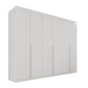 Ver imagem 3 de Guarda-Roupa Casal 6 Portas 8 Gavetas Florianópolis 100% MDF Branco/Neve