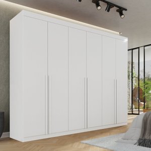 Guarda-roupa Casal 6 Portas 8 Gavetas Florianópolis 100% MDF